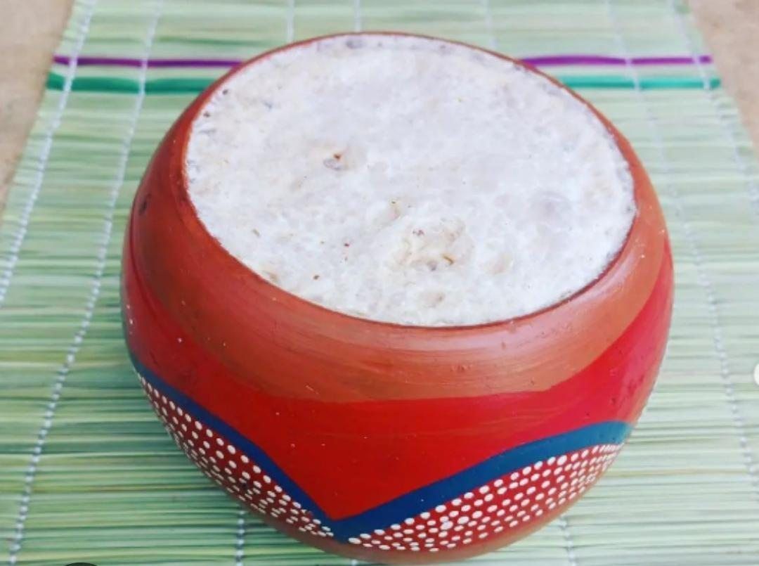 A finished pot of umqombothi traditional beer